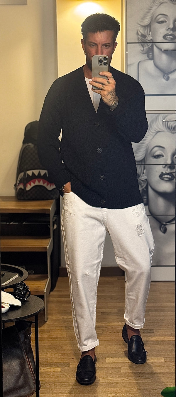 Jeans bianco over NEW JOB