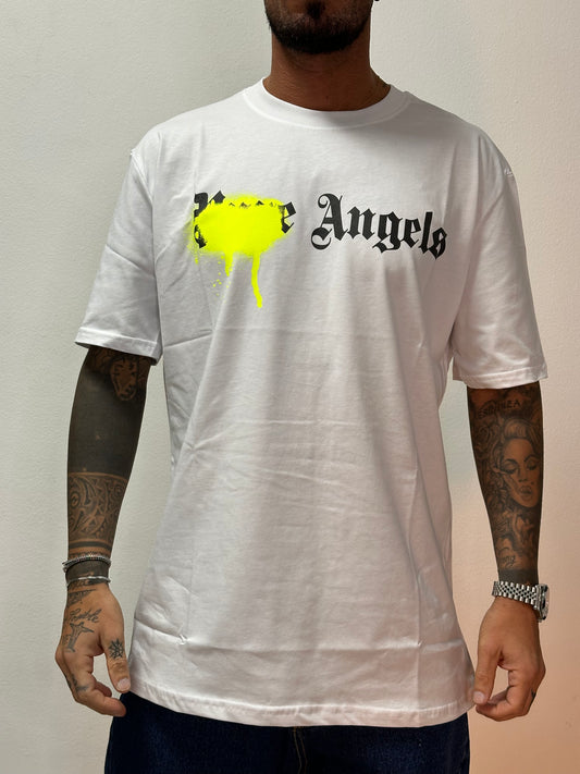 T-shirt stampa Palm Angels bianca