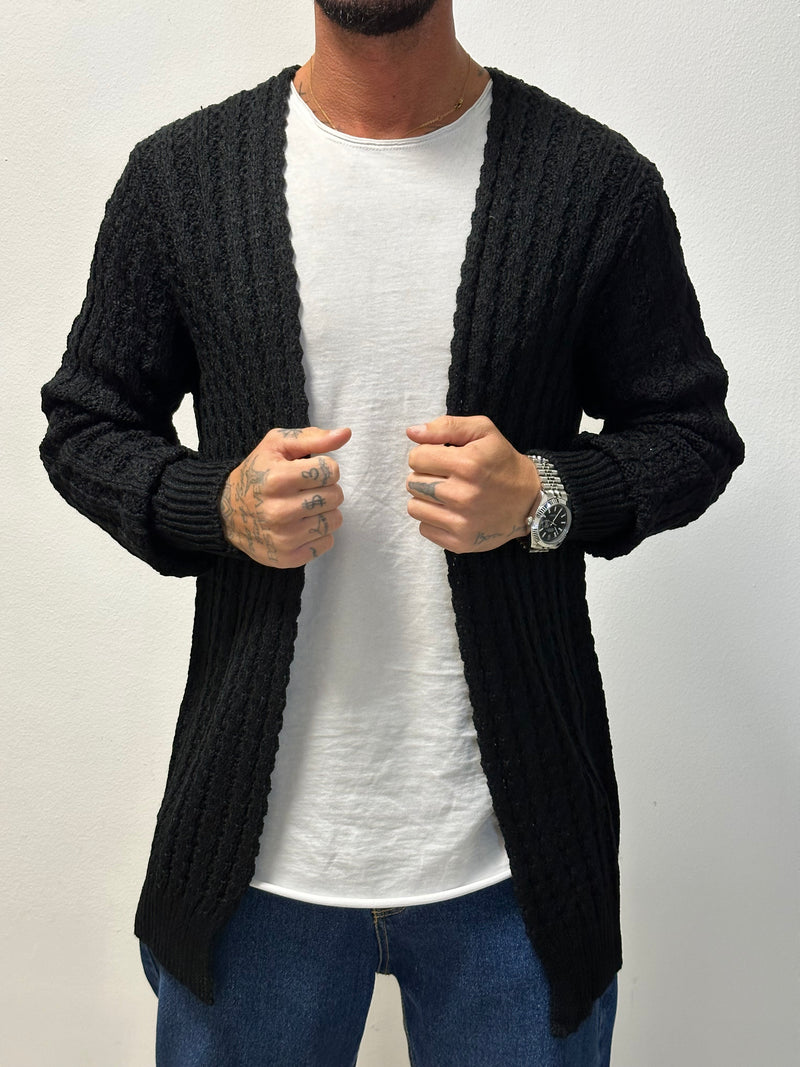 Cardigan lungo nero