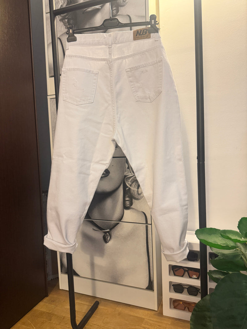 Jeans bianco over NEW JOB