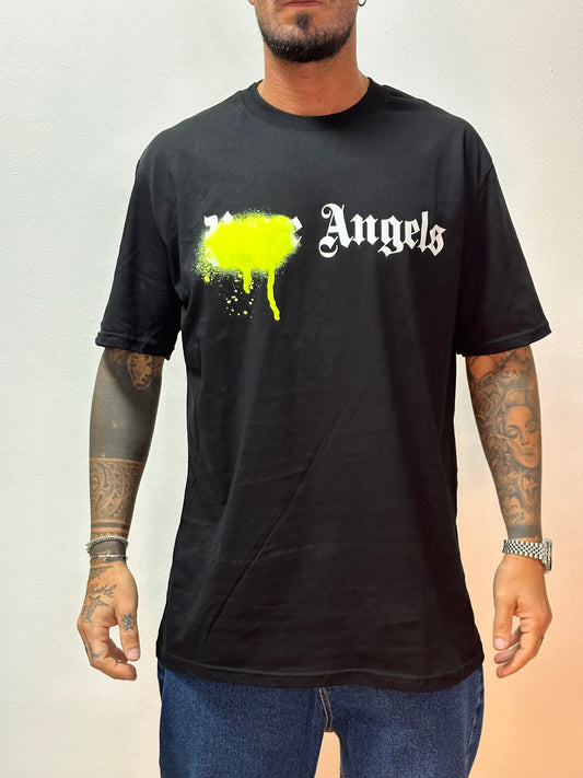 T-shirt stampa Palm Angels nera